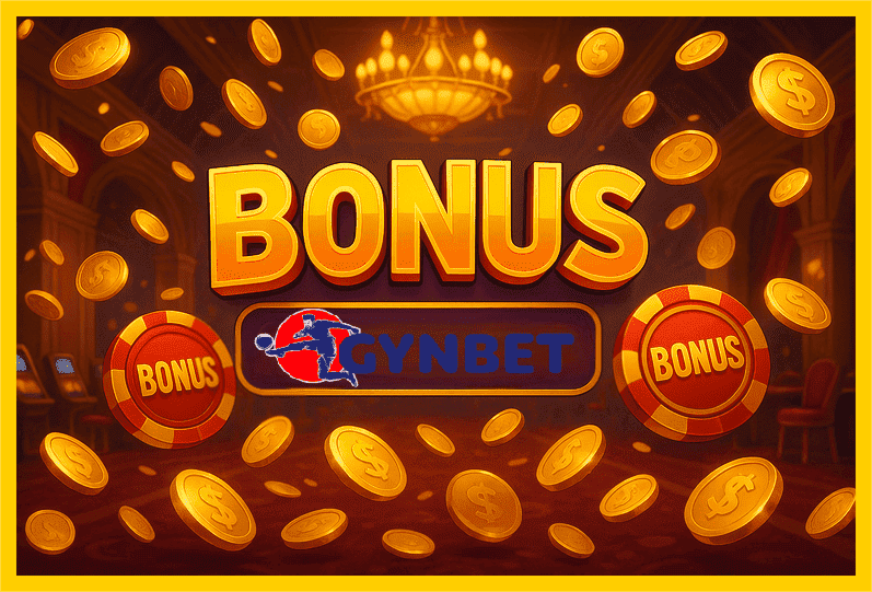 Imagem promovendo bônus GYNBET com recompensas imperdíveis.