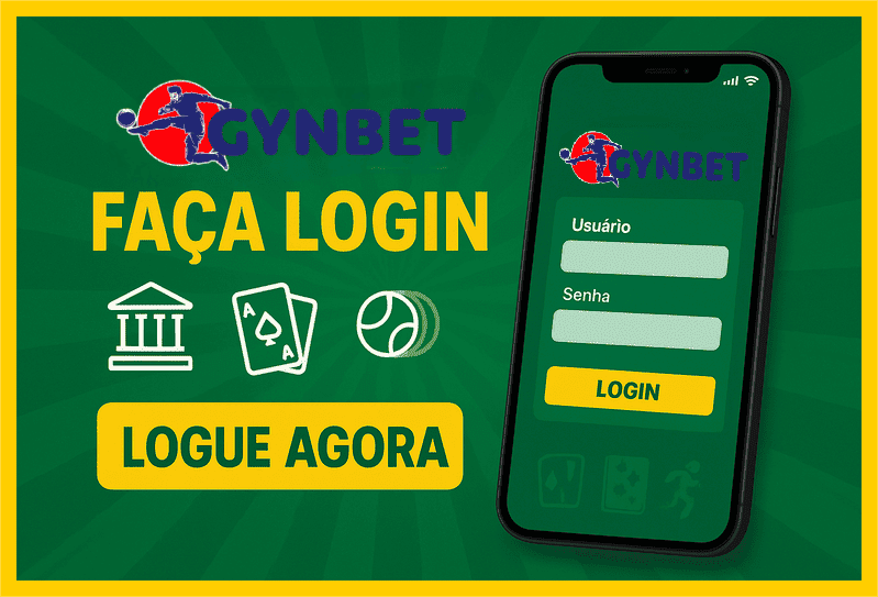 Imagem destacando login seguro na GYNBET para novos usuários